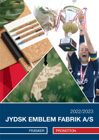 Billede af sportspræmier katalog for 2022 - 2023 hos Jydsk Emblem Fabrik