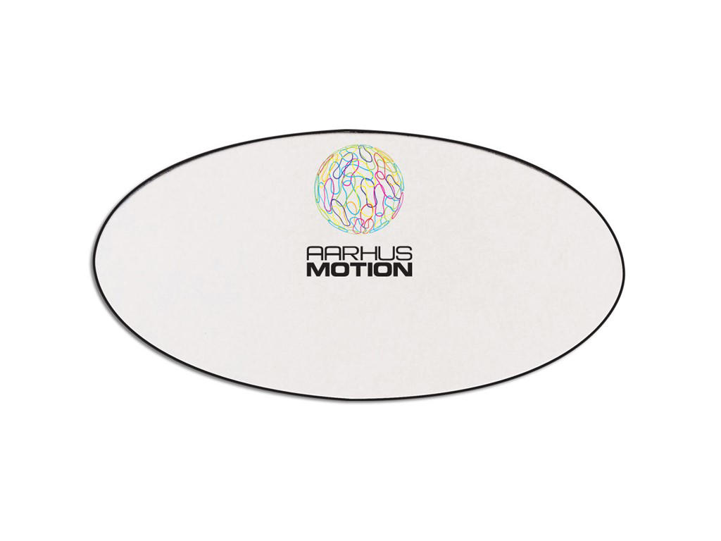 Hvid Plast m. Sort Bagside, 40x70