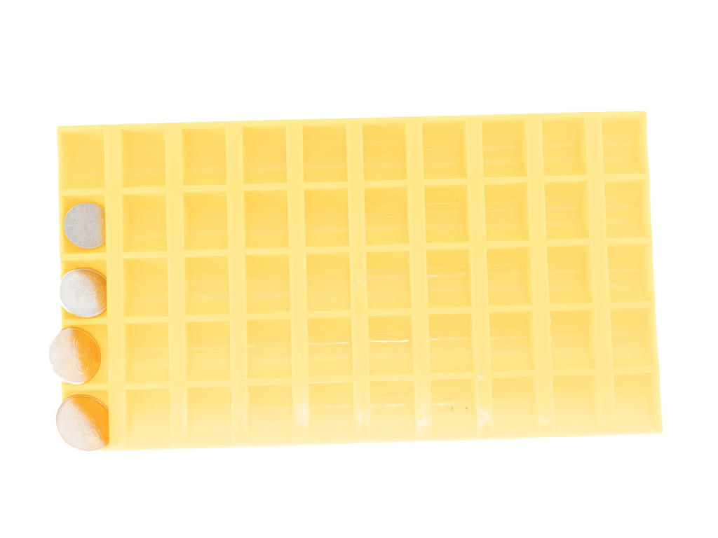 Mønttællebakke i gul 