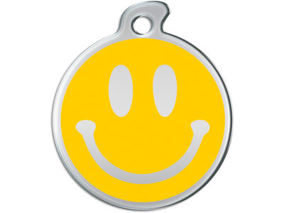 Hundetegn Smiley lille gul