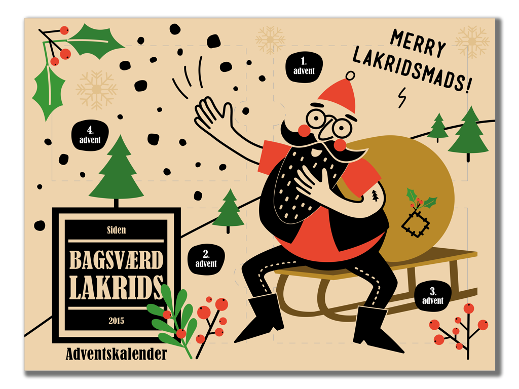 Bagsværd Lakrids julekalender med 25 låger