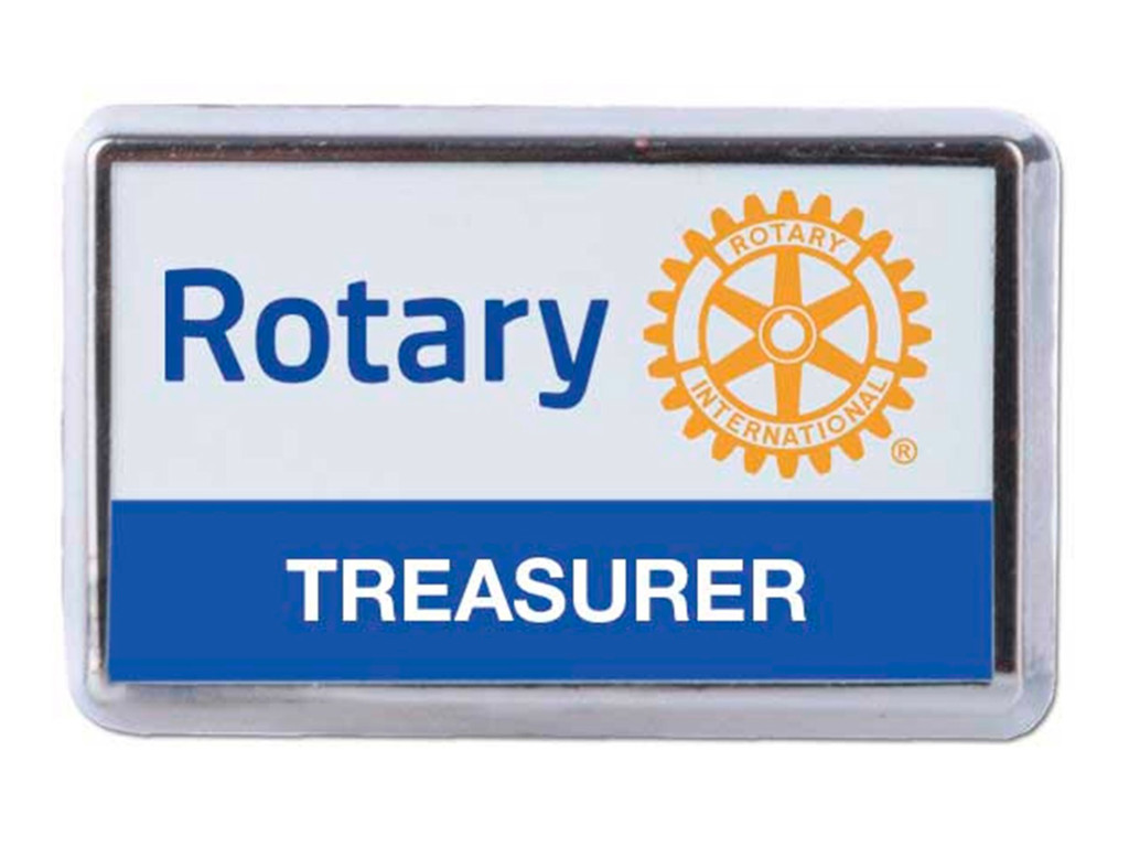 Rotary Treasurer, 20x12 mm