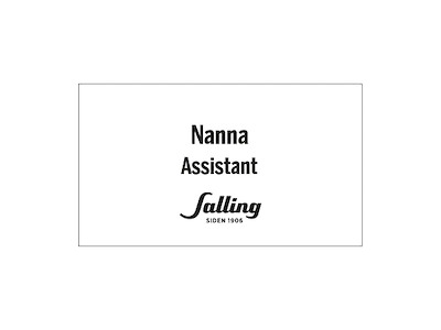 Salling navneskilt m/magnetl -logo & navn+titel  