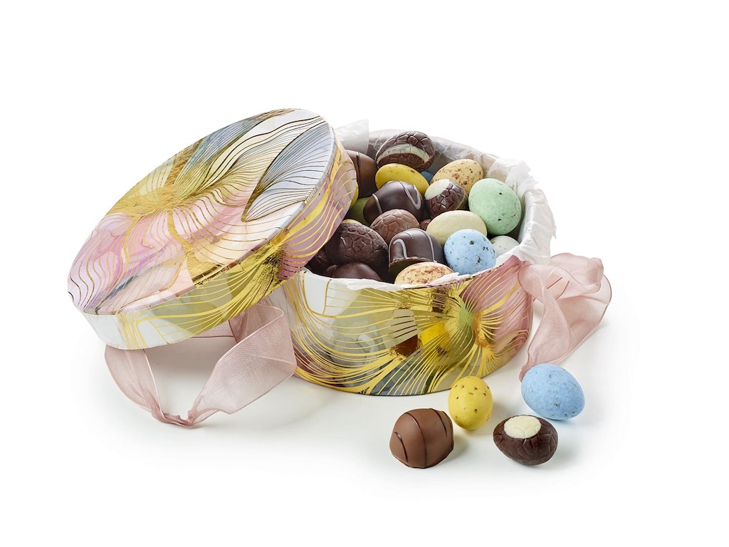 Hatteæske med 500 g. påskeæg