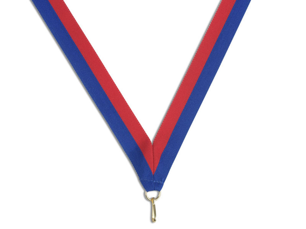 Medaljebånd - rød/blå