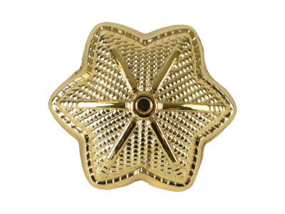 Stjerne 6 forgyldt m. sommerfuglelås