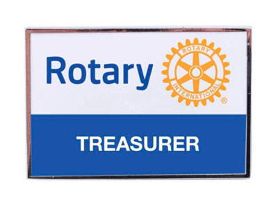 Rotary Treasurer, 30x20 mm
