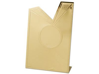 Alustatuette m. medalje - Guld 80x50 mm