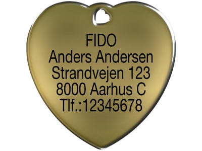 Hundetegn Hjerteformet stor