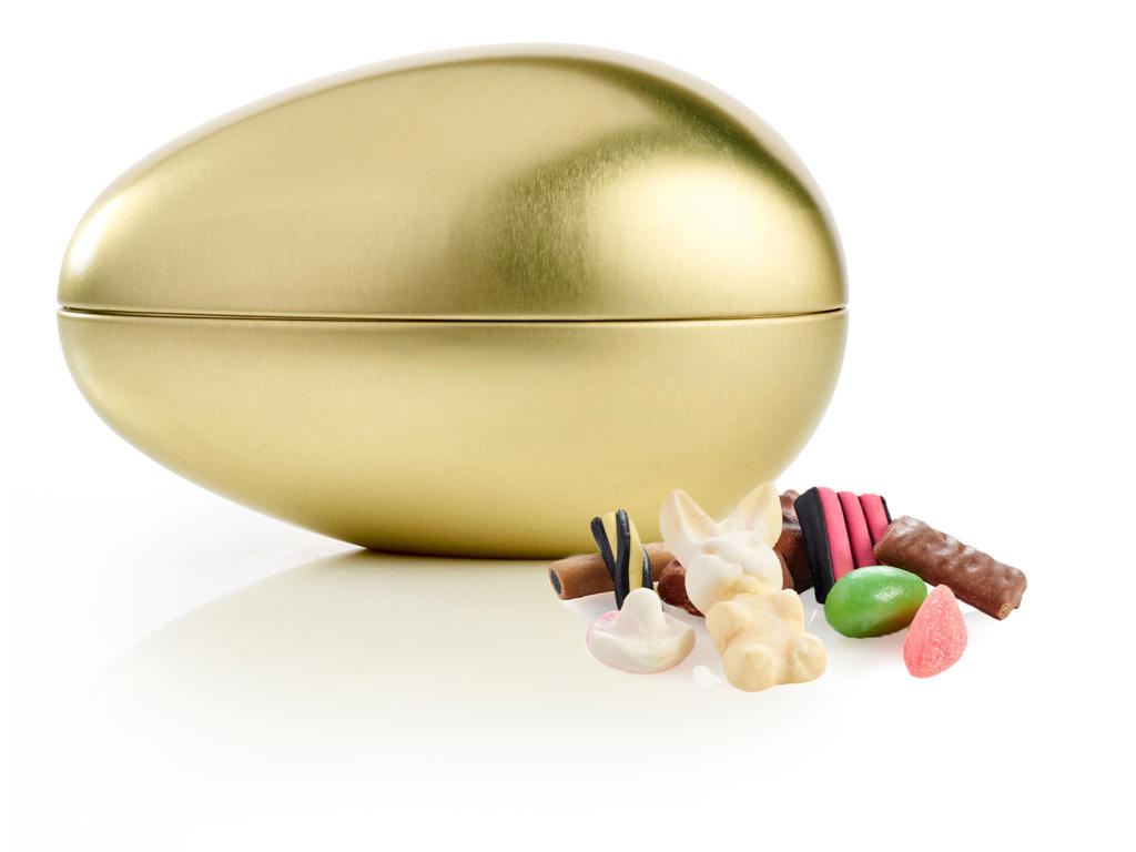 GULD PÅSKEÆG MED FAMILIEBLANDING