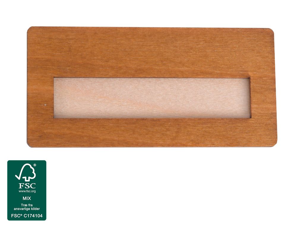 Navneskilt Træ Vindue Kirsebær-bejdset