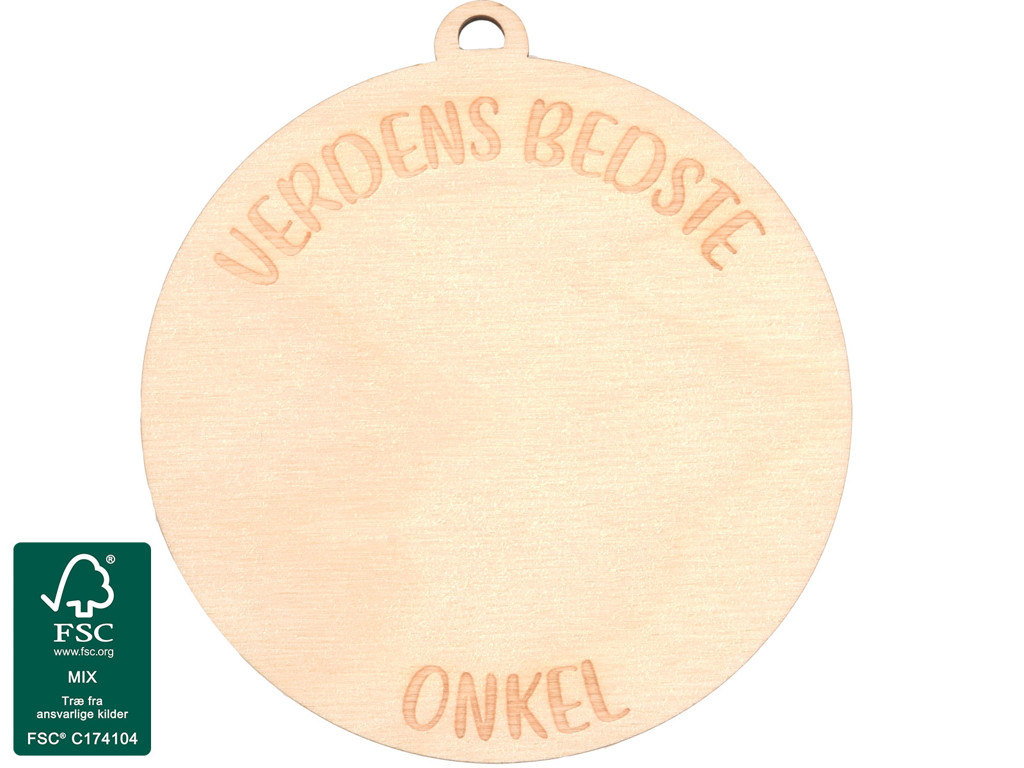 Tegn-selv Medalje Verdens Bedste Onkel