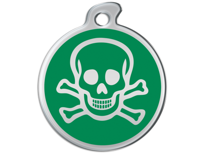 Hundetegn Pirat mellem grøn