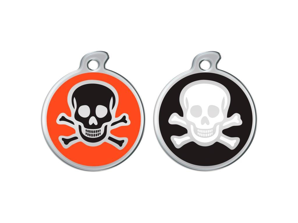 Hundetegn Pirat 2-farvet stor