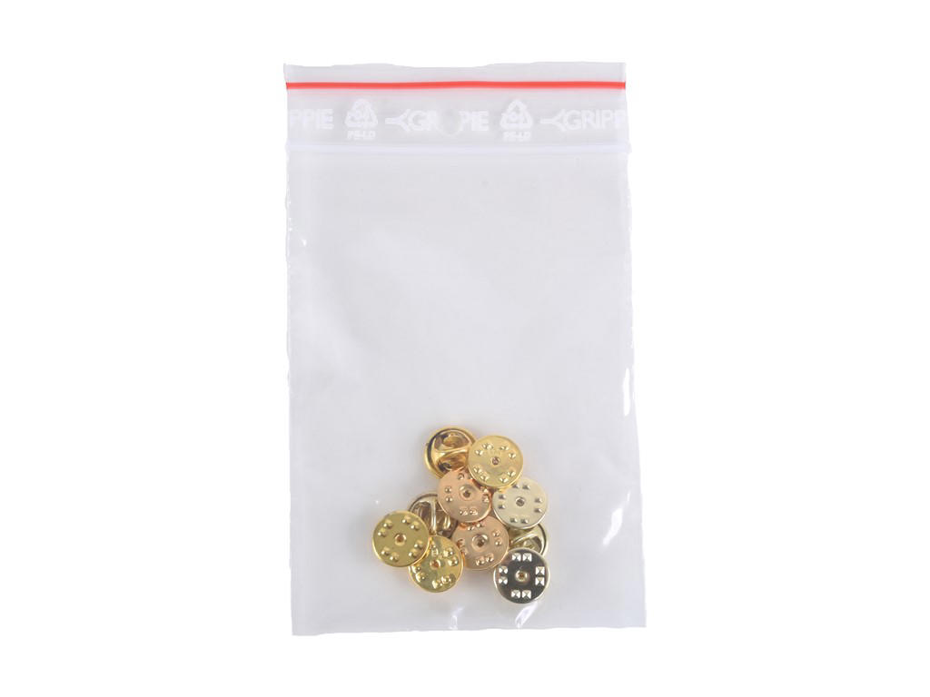 Klemmelukke guld, 10 stk..