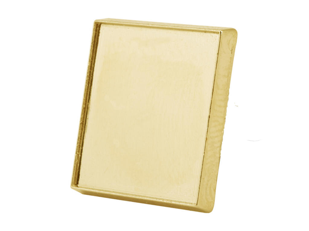 Emblem forgyldt m. hvid emalje 17 x 17 Magnet