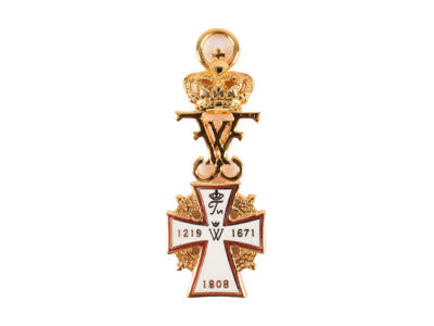 Ridderkorset 1.grad Miniature (Sterling sølv - forgyldt)