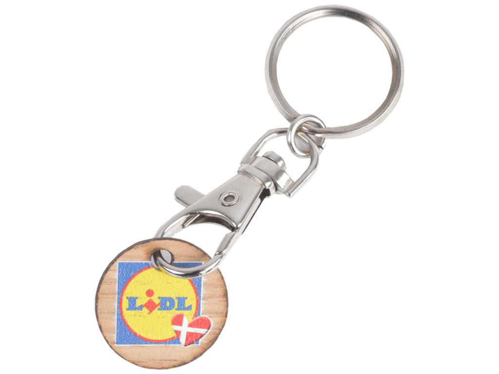 Vognmønt i træ m. logo