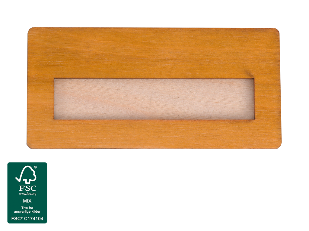 Navneskilt Træ window Eg-bejdset