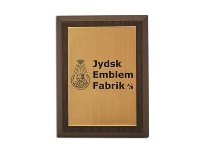 Plakette m. plade 200 mm x 150 mm