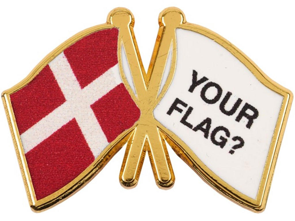 Venskabsflag Danmark + valgfrit flag
