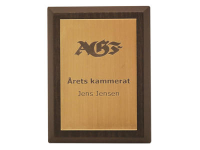 Plakette m. gravering