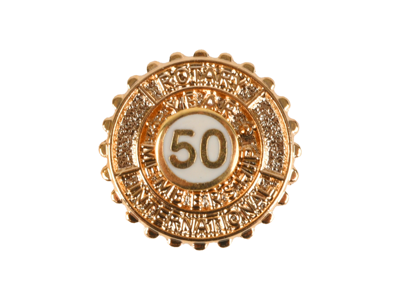 50 års jubilæumsnål