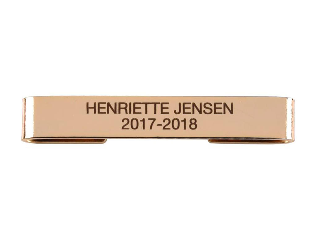 Navnebjælke 7x40 mm m. ombuk lasergraver