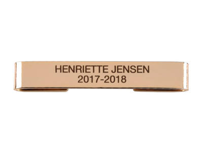 Navnebjælke 7x40 mm m. ombuk lasergraver