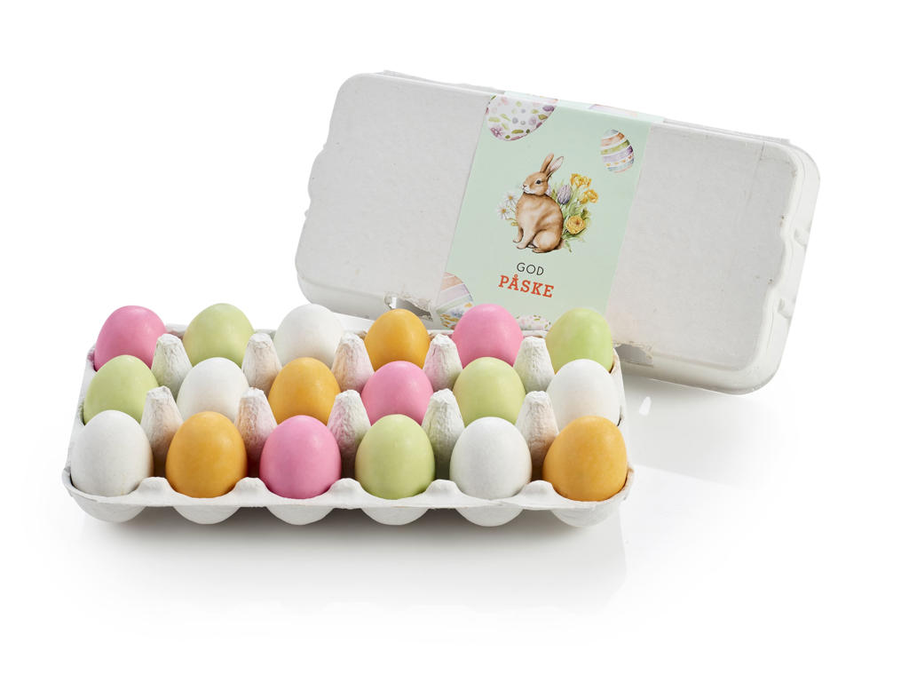 MARCIPANÆG MED SUKKERSKAL 18 STK.