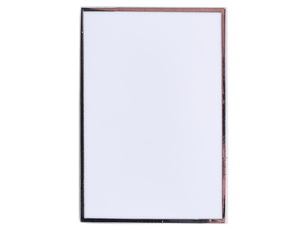 Emblem 20 X 30 mm forsølvet m. hvid emalje 