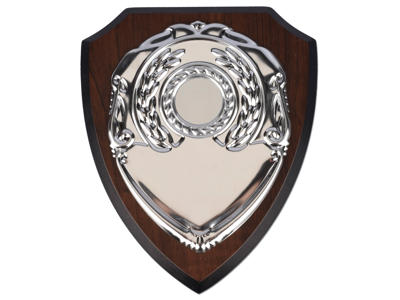 Træskjold m. graveringsplade