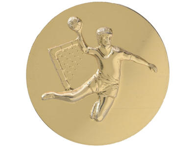Aktivitetsemblem Håndbold  Guld - 50 mm