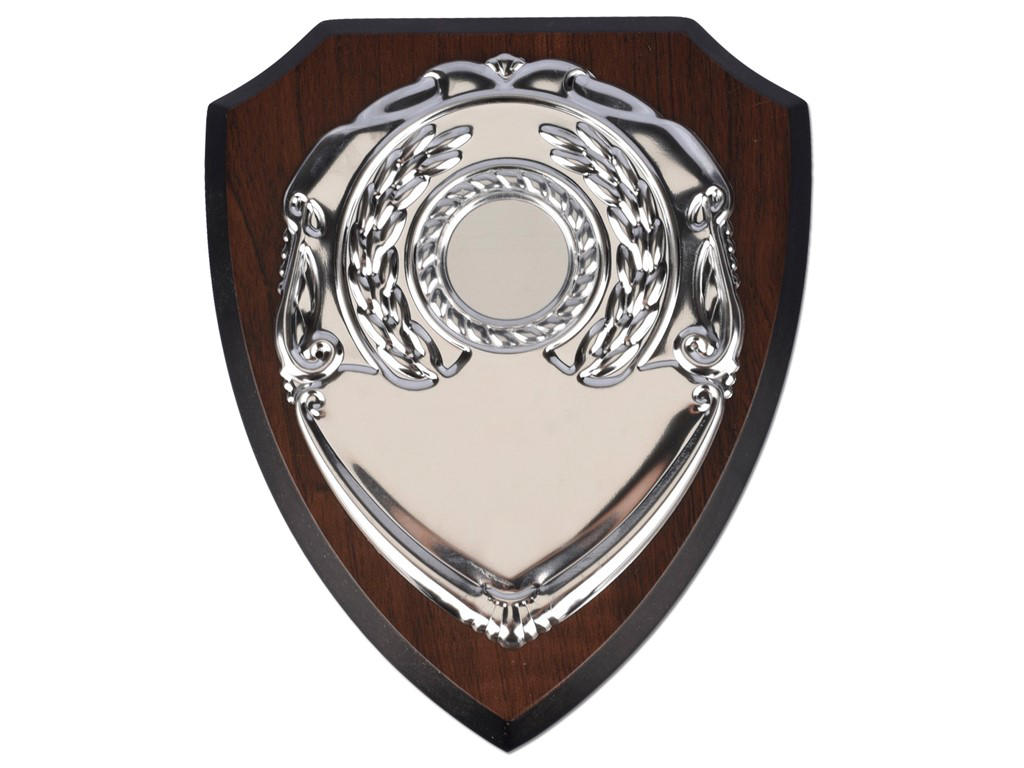 Træskjold m. 1 graveringsplade