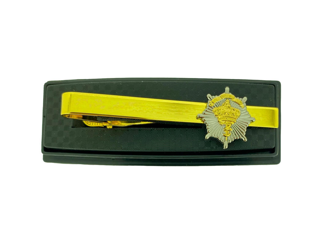 Livgardens sol på slipsenål i æske