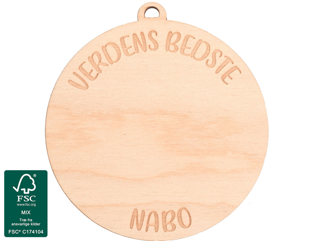 Tegn-selv Medalje Verdens Bedste Nabo
