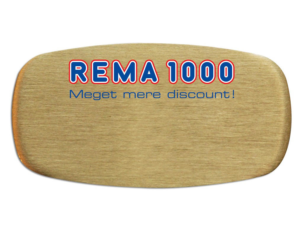 Navneskilt Børstet messing 62x32