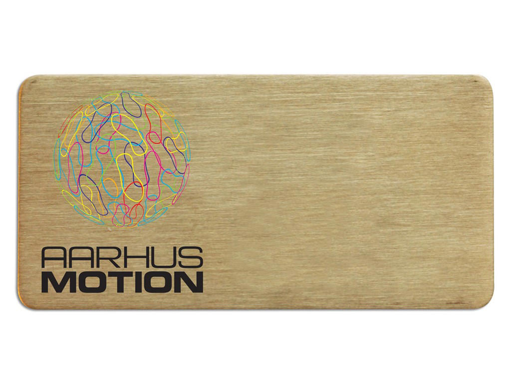 Navneskilt Børstet messing klassisk 60x30