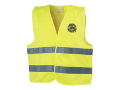 Gul vest med 2 x logo Str. S/M