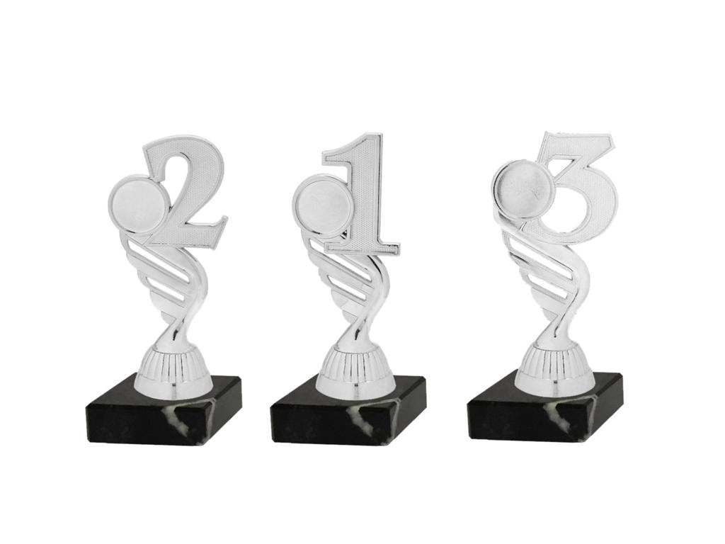 Statuette Sølv Tal 1 2 & 3