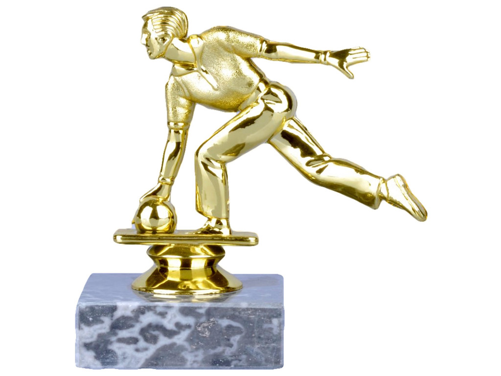 Sportfigur Bowlingspiller  Guld Herre 125 mm