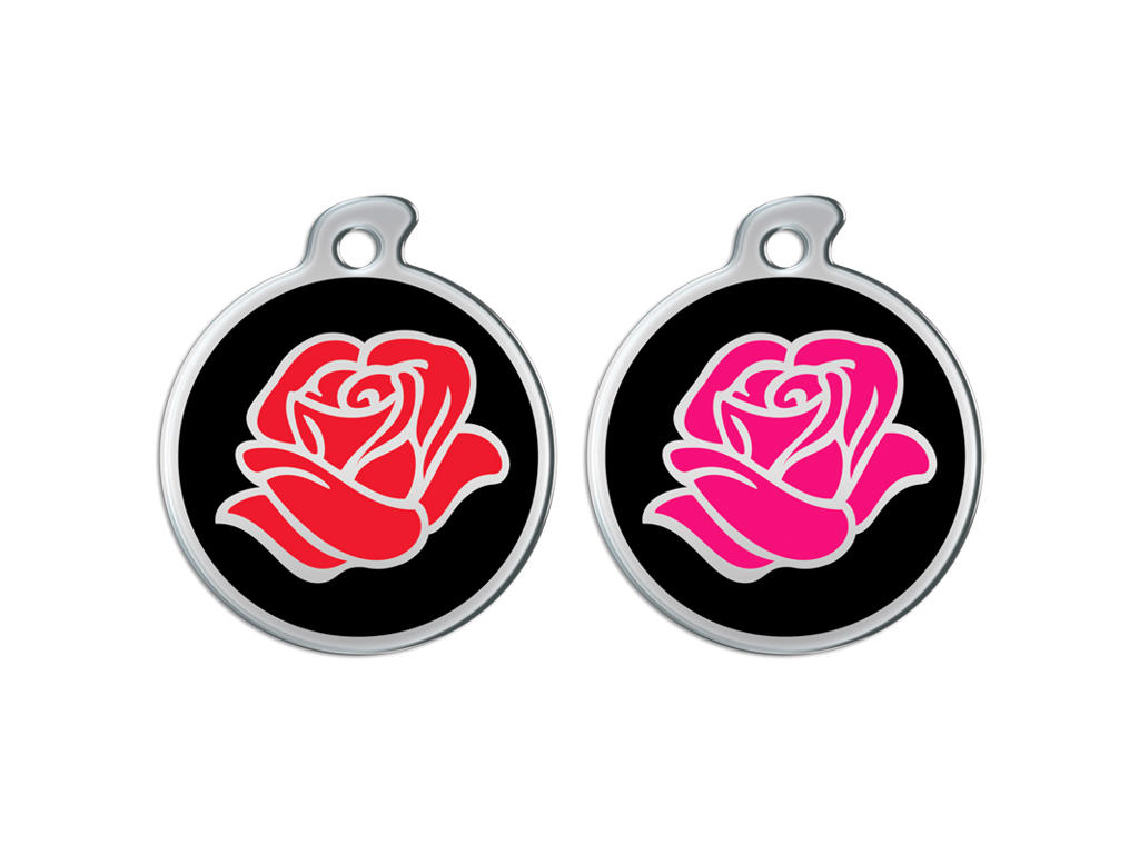 Hundetegn Rose to farver stor