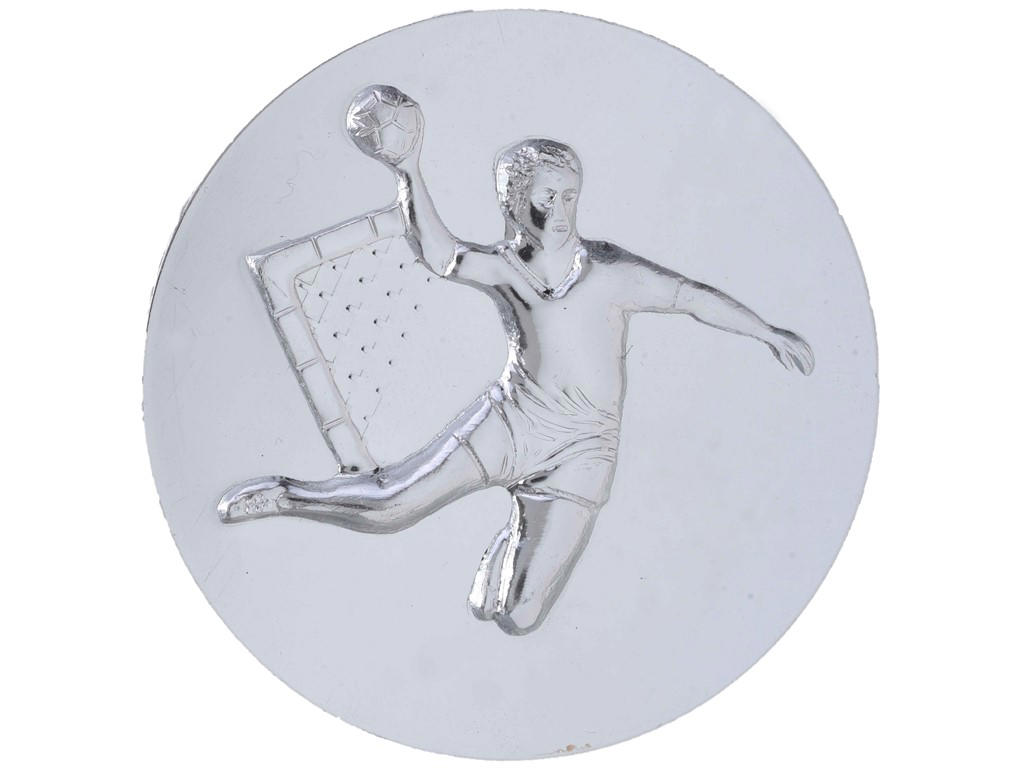 Aktivitetsemblem Håndbold Sølv - 50 mm