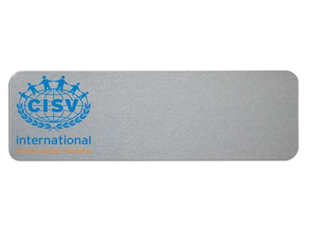 Navneskilt i stål 65x20