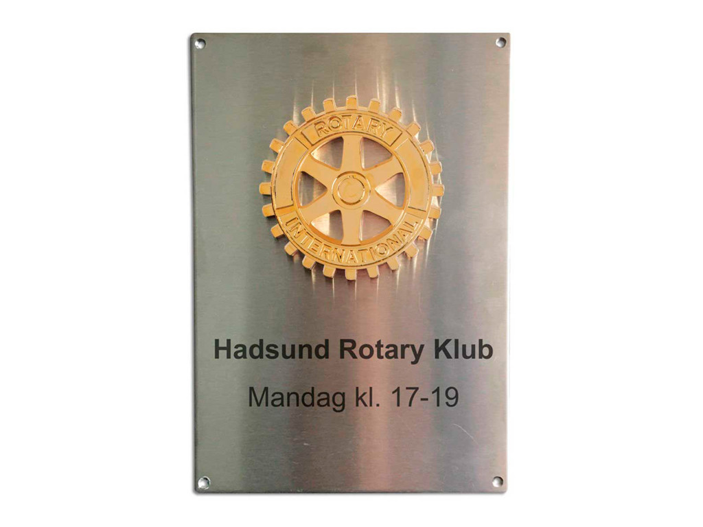 Rotary klubnavneplade