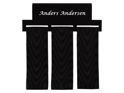 Navneskilt t. medaljer, m. 3 bånd 