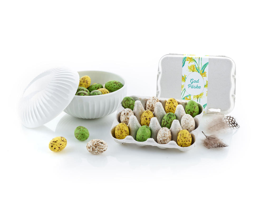 KÄHLER BONBONNIERE, HVID OG GORUMETÆG