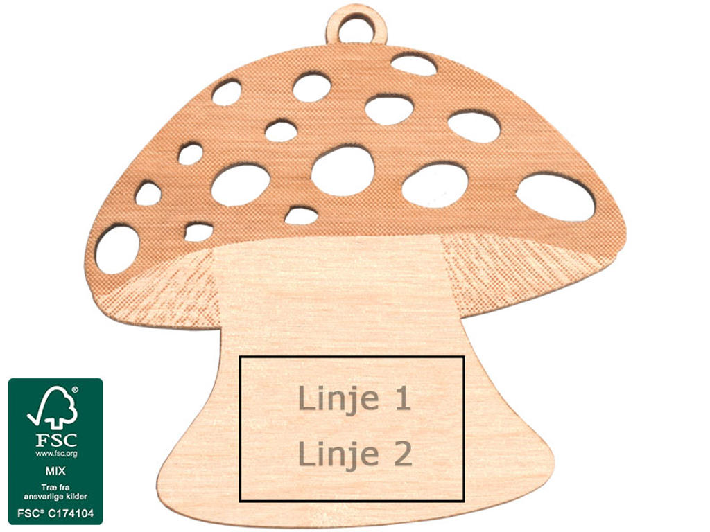 Træmedalje - Svamp 
