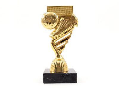 Pokal Guldstatuette Fodboldstøvle - Guld- 150 mm