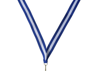 Blå/hvid/blå medaljebånd safetybuckle